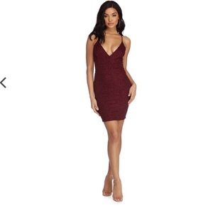 Burgundy Bodycon dress